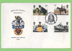 G.B. 1979 Police set on official Devon & Cornwall Const. First Day Cover, Exeter Exhibition