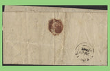 G.B. 1841 Queen Victoria 1d Black LJ Plate XI with black Maltese Cross on cover, Crewkerne cancel in red