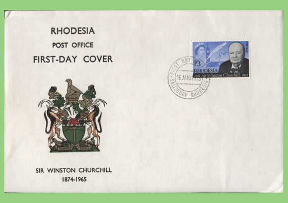 Rhodesia 1965 Sir Winston Churchill on First Day Cover