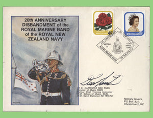 New Zealand 1980 Disbandment of the Royal Marine Band signed commemorative cover