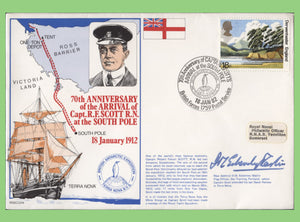 G.B. 1982 RNSC(3)14 70th Anniversary of Scott at the South Pole, signed cover