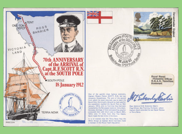 G.B. 1982 RNSC(3)14 70th Anniversary of Scott at the South Pole, signed cover