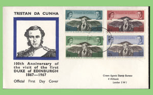 Tristan da Cunha 1967 Duke of Edinburgh visit set on illustrated First Day Cover