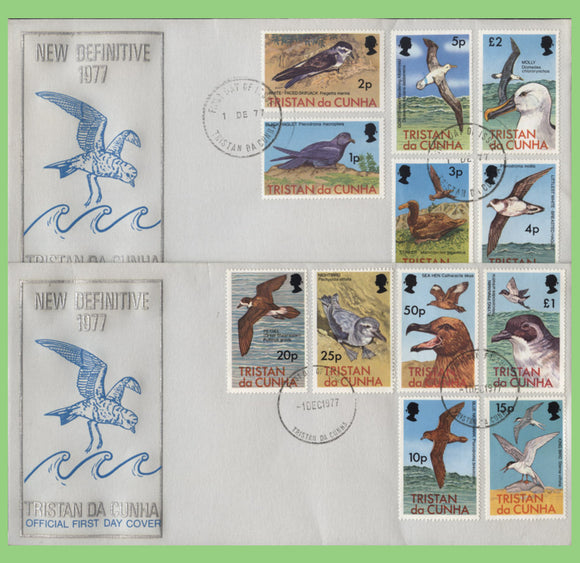 Tristan da Cunha 1977 Birds set on two First Day Covers