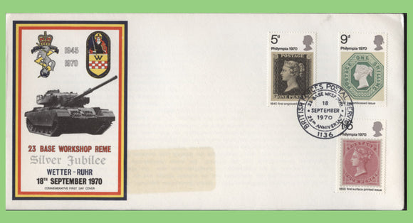 G.B. 1970 Philympia set on Forces First Day Cover, BFPS 1136