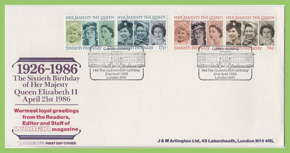 G.B. 1986 QEII Birthday set on official Arlington First Day Cover, London SW1