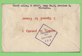 Australia - WWII Prisoner of War Censored cover from Tatura Internment Camp