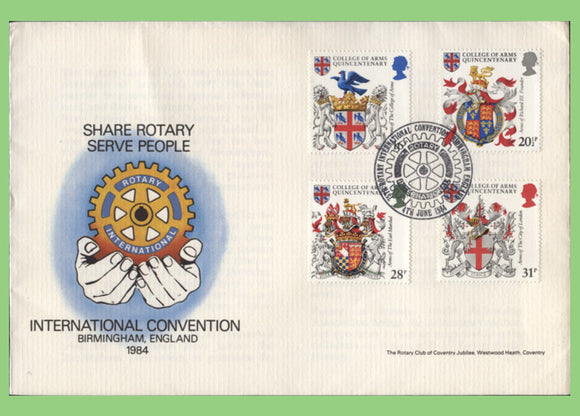 G.B. 1984 Rotary International Convention, Birmingham commemorative Cover