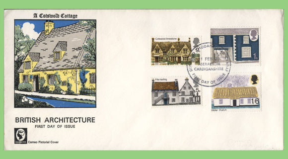 G.B. 1970 Rural Architecture set on Cameo First Day Cover, Aberaeron