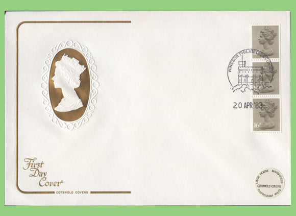 G.B. 1983 16p Vertical Coil definitive on Cotswold First Day Cover, Windsor