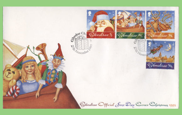 Gibraltar 1995 Christmas set Official First Day Cover