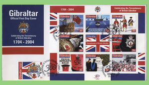 Gibraltar 2004 Tercentenary stamp + MS Official First Day Cover