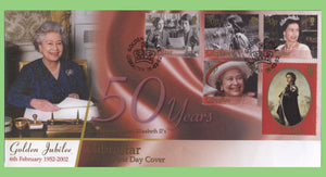 Gibraltar 2002 Golden Jubilee MS Official First Day Cover