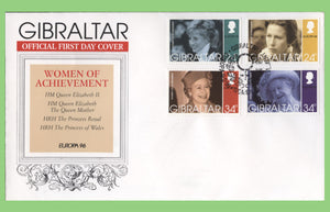 Gibraltar 1996 Women of Achievement set Official First Day Cover