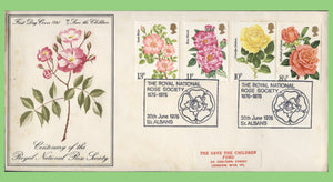 G.B. 1976 Roses set Royal National Rose Society First Day Cover, St Albans