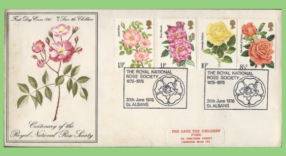 G.B. 1976 Roses set Royal National Rose Society First Day Cover, St Albans