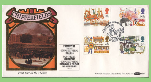 G.B. 1983 British Fairs set on Benham silk First Day Cover, London EC