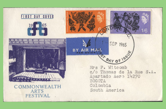 G.B. 1965 Commonwealth Arts Festival phosphor set First Day Cover, London WC