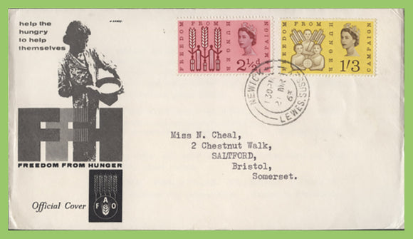 G.B. 1963 FFH set on official First Day Cover, Lerwick