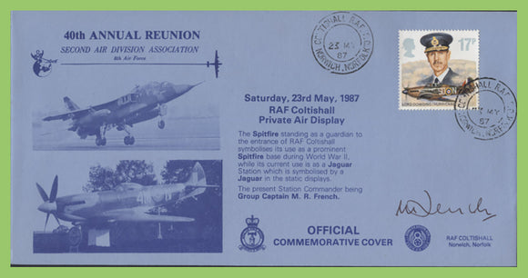 G.B. 1987 RAF Coltishall Private Air Display Flown & Signed Cover