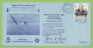 G.B. 1987 RAF Coltishall Private Air Display 'Welcome Home Yank' Flown & Signed Cover