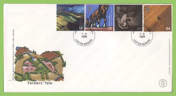 G.B. 1999 Farmers' Tales set u/a Royal Mail First Day Cover, Laxton, Newark