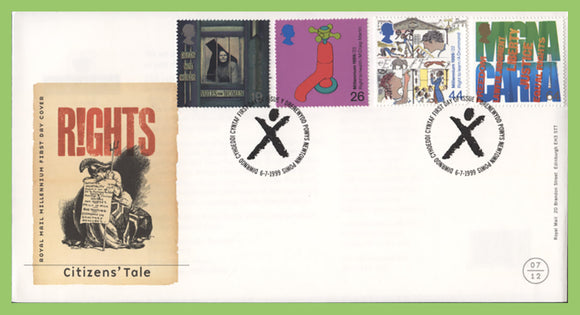 G.B. 1999 Citizens Tale set u/a Royal Mail First Day Cover, Newtown Powis