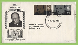 G.B. 1965 Churchill phosphor set on Karsh First Day Cover, London WC