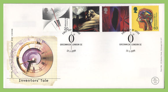 G.B. 1999 Inventors' Tale set u/a Royal Mail First Day Cover, Greenwich