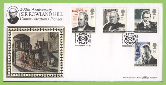 G.B. 1995 Communications set on Benham First Day Cover, Kidderminster