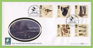 G.B. 1996 Wildfowl & Wetlands Trust set on Benham set First Day Cover Slimbridge