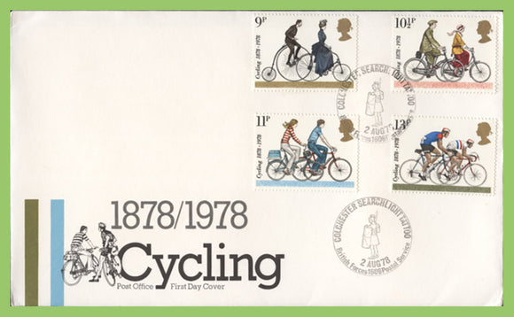 G.B. 1978 Cycling set on u/a Post Office First Day Cover, Searchlight Tattoo