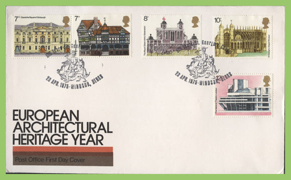G.B. 1975 Architectural Heritage Post Office First Day Cover, St Georges Chapel