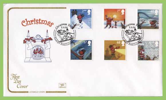G.B. 2004 Christmas set on u/a Cotswold First Day Cover, London E13