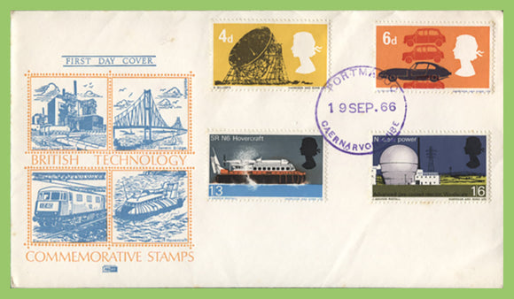 G.B. 1966 Technology set on Philart First Day Cover, Portmadoc