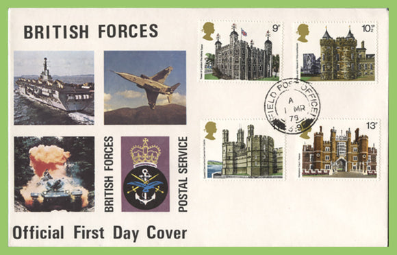 G.B. 1978 Historic Buildings set on u/a Forces First Day Cover, FPO 319