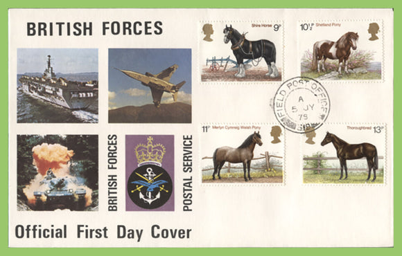 G.B. 1978 Horses set on u/a Forces First Day Cover, FPO 319