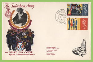 G.B. 1965 Salvation Army phosphor set on First Day Cover, Fareham, Hants