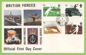 G.B. 1977 Racket Sport set on u/a Forces First Day Cover, FPO 319