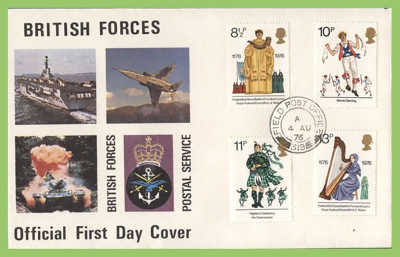 G.B. 1976 Cultural Traditions set on u/a Forces First Day Cover, FPO 319