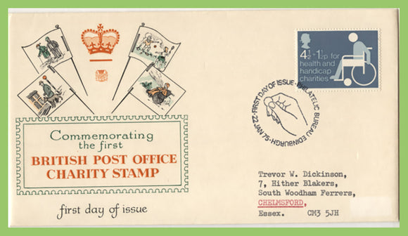 G.B. 1975 Charity Issue set on Stuart First Day Cover, Bureau