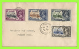 Mauritius 1935 KGV Silver Jubilee set on plain First Day Cover, Forest Side