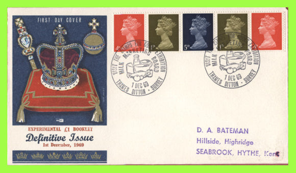 G.B. 1969  Se tenant strip on First Day Cover, Milk Marketing Board