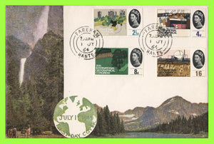 G.B. 1964 International Geographical Congress phosphor set on First Day Cover, Fareham cds