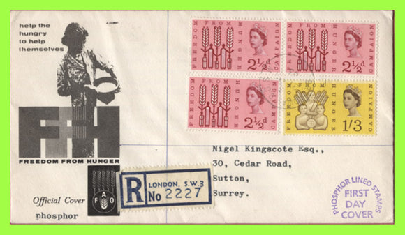 G.B. 1963 FFH Phosphor set on official First Day Cover, London