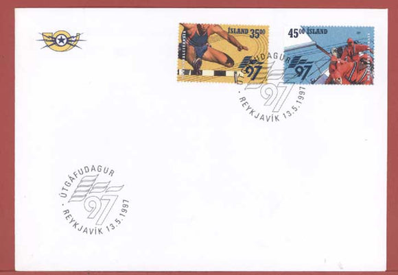 Iceland 1997 Seventh European Small States' Games set on First Day Cover