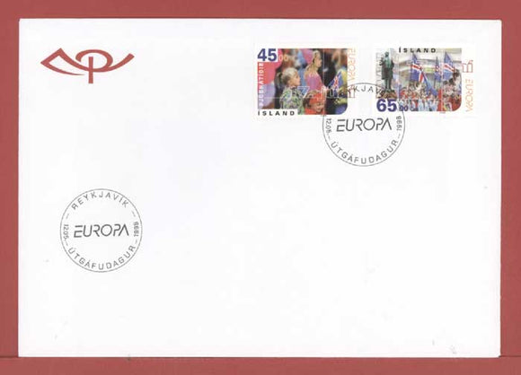 Iceland 1998 Europa. National Festivals set on First Day Cover