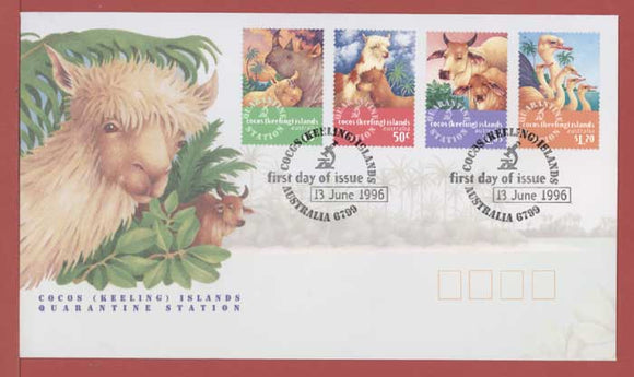 Cocos (Keeling) Island 1996 Cocos Quarantine Station on First Day Cover