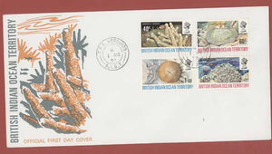 B.I.O.T. 1982 Coral set on First Day Cover
