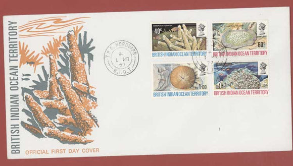 B.I.O.T. 1982 Coral set on First Day Cover